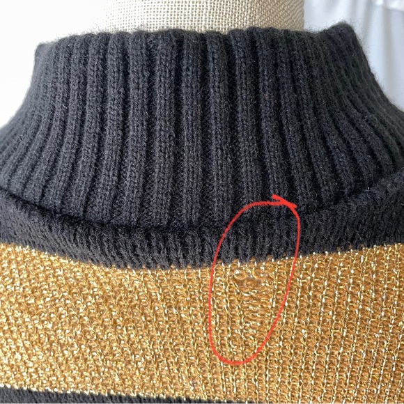 Vintage Colter Bay International black and gold striped oversized sweater, S - Picture 7 of 7
